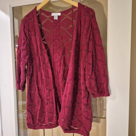 CJ Banks Short Sleeve Open Cardigan - Picture 1 of 6